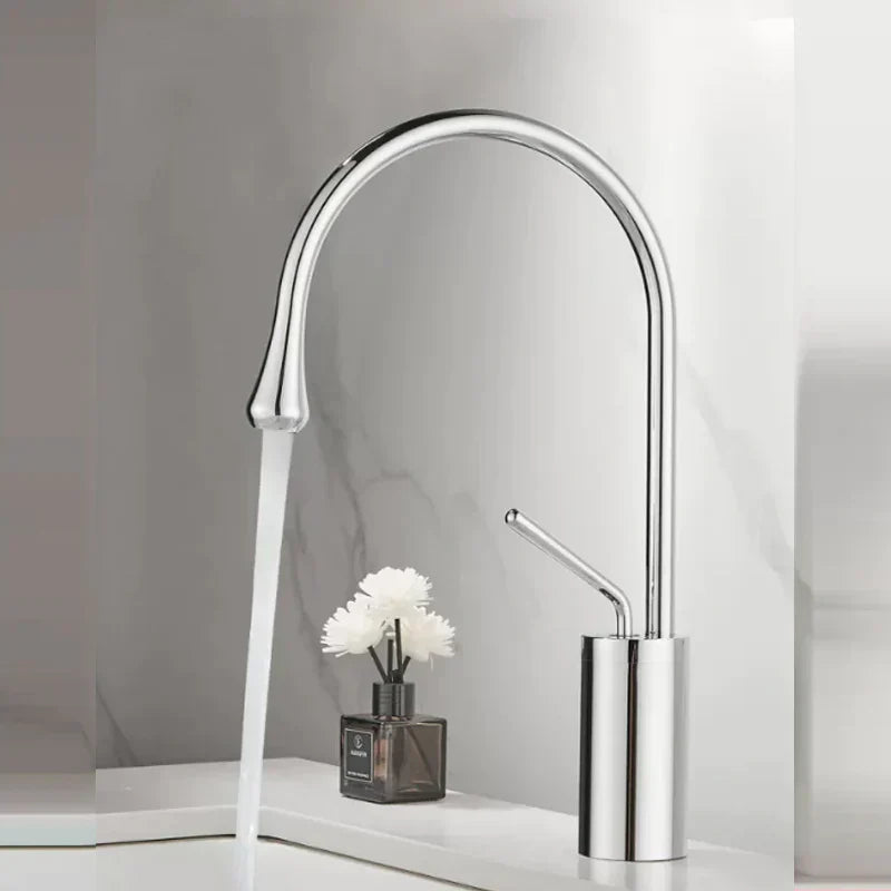 SwanFlow | Bathroom Tap – Elegant Swivel Design for Modern Interiors