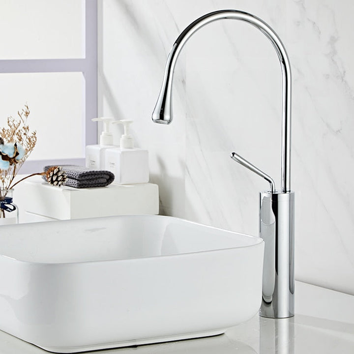 SwanFlow | Bathroom Tap – Elegant Swivel Design for Modern Interiors
