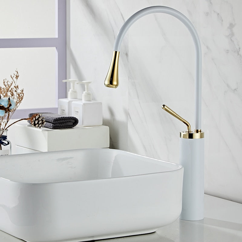 SwanFlow | Bathroom Tap – Elegant Swivel Design for Modern Interiors