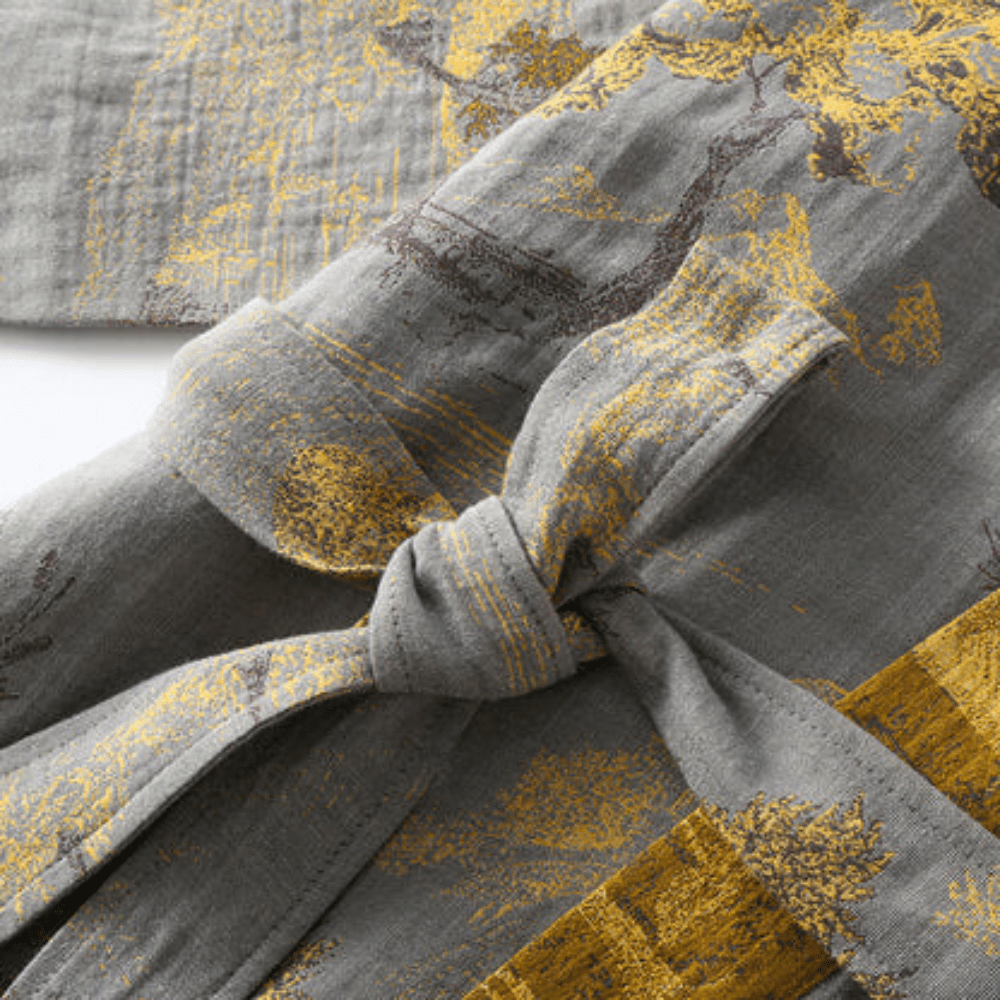 Freya | Kimono Bathrobe – Natural Waffle Softness